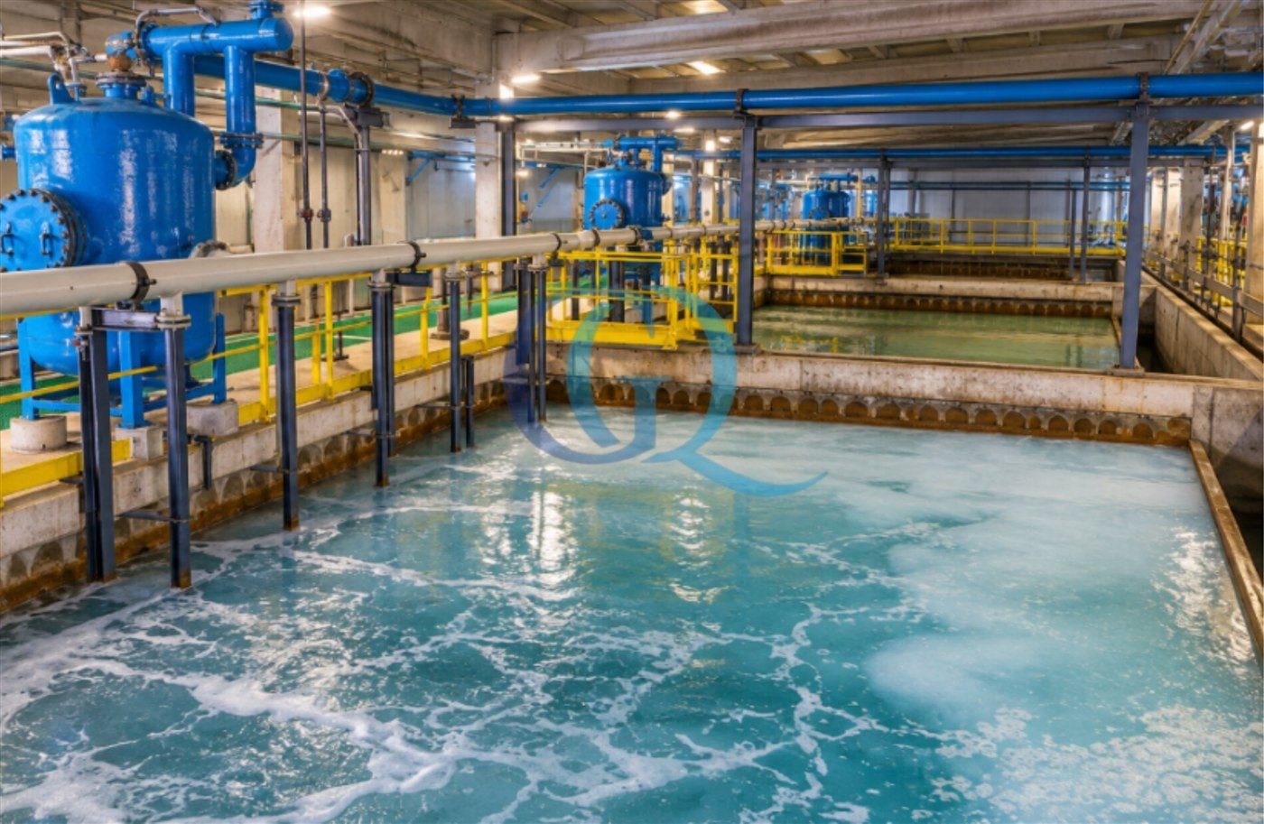 Planta de tratamiento de agua potable con sistemas de aireación y filtración en Barranquilla