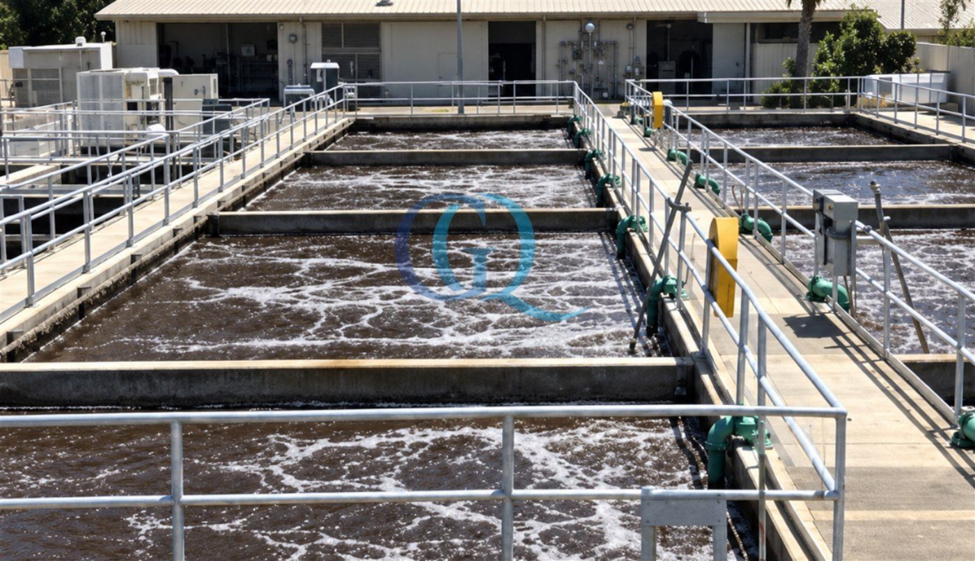 Reactores biológicos aireados en planta de tratamiento de aguas residuales
