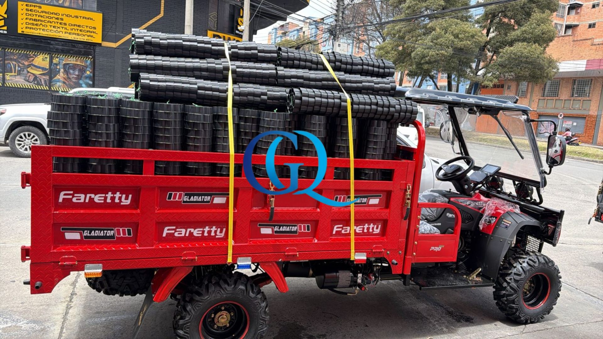 Envío de Rosetones Bio-Pack en camión hacia proyecto en Risaralda