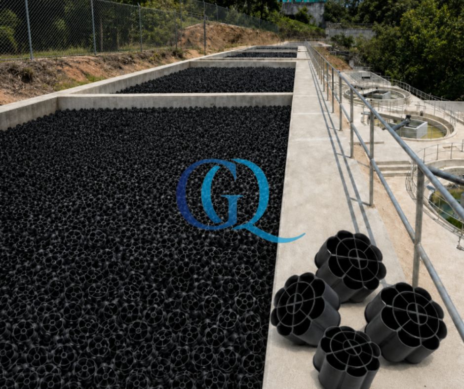 Tanques con Rosetones Bio-Pack instalados en planta de tratamiento